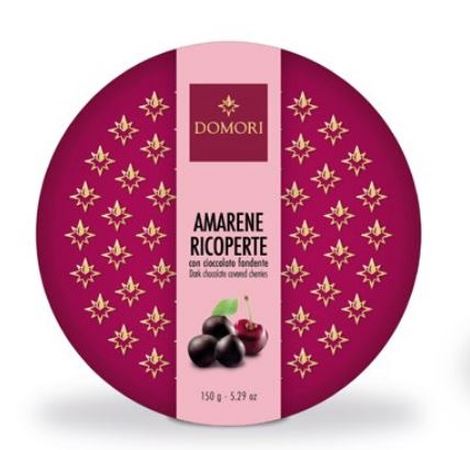 DOMORI AMARENA CHERRIES COATED IN DARK CHOCOLATE 200g [RG066]