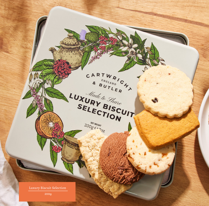 Cartwright & Butler Luxury Biscuit Selection in Square Tin 200g [4505]