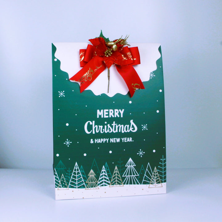 Christmas Green with Ribbon [Large]* 7-12 items [32cm(L) x 14cm(W) x 43cm(H)]