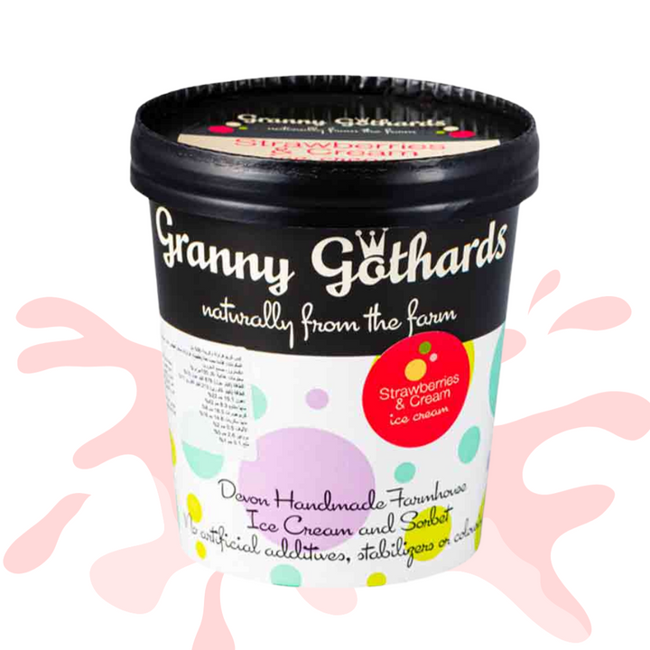 Granny Gothards Strawberries & Cream Ice Cream 500ml