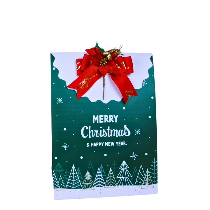 Christmas Green with Ribbon [Large]* 7-12 items [32cm(L) x 14cm(W) x 43cm(H)]