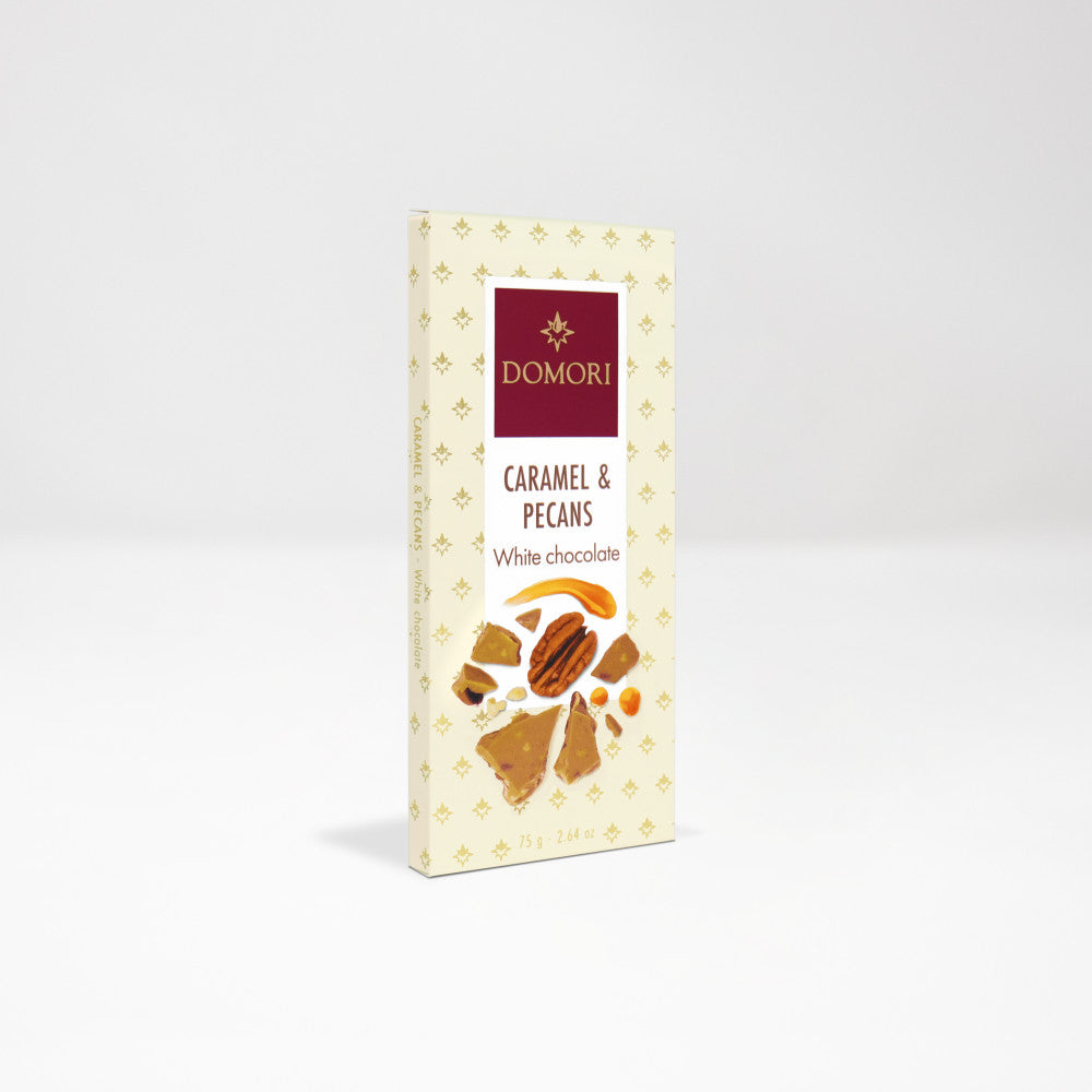 Domori White Chocolate, Caramel and Pecans - 75g