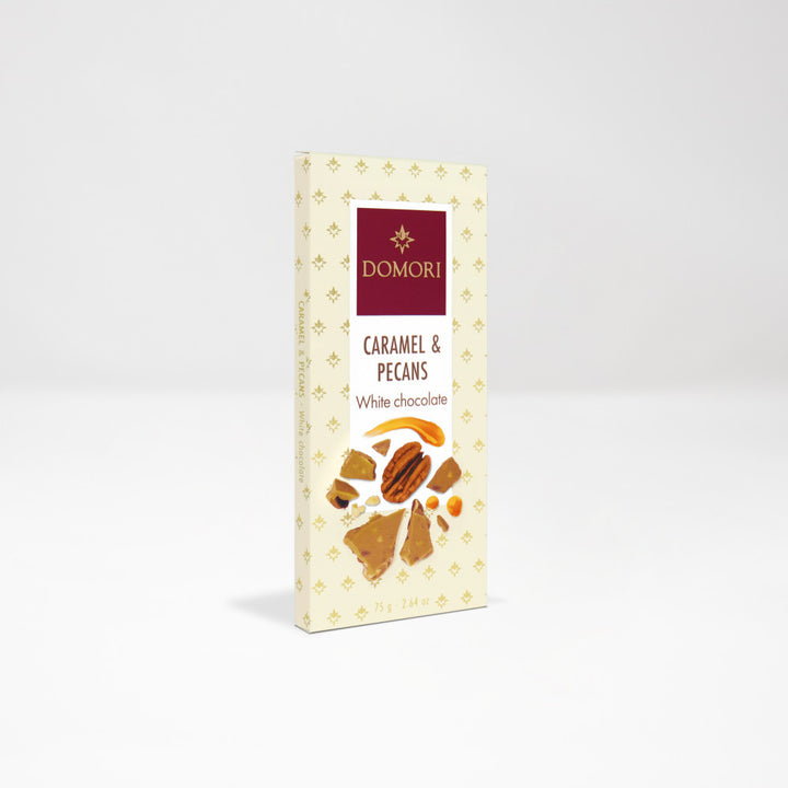 Domori White Chocolate, Caramel and Pecans - 75g