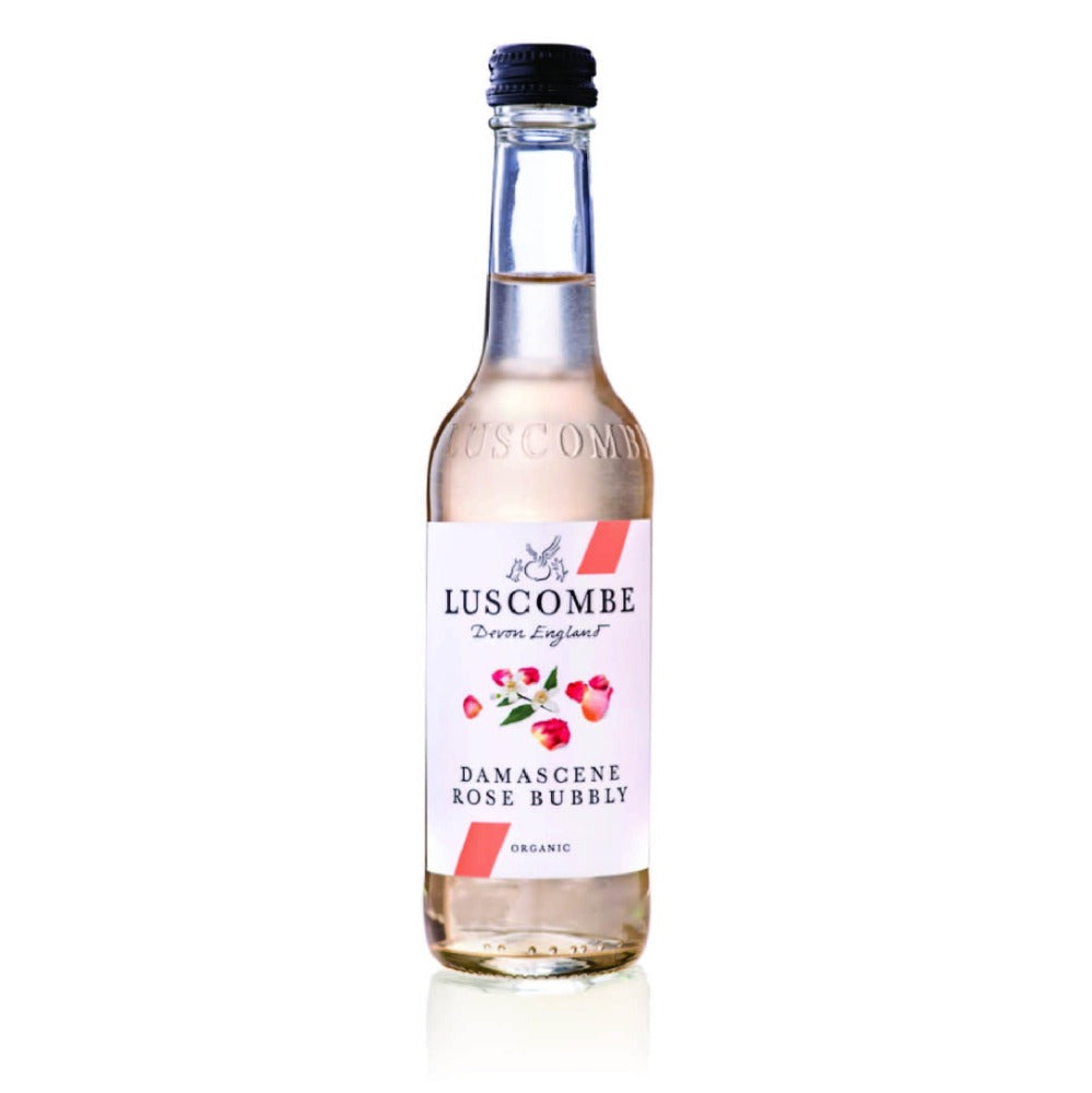 Luscombe Damascene Rose Bubbly organic drink. 27 cl bottle