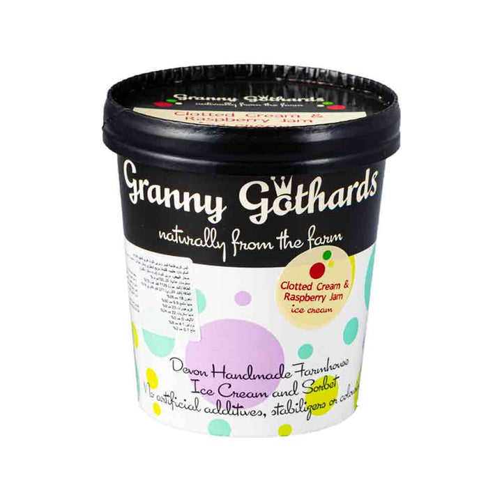 Granny Gothards Clotted Cream & Raspberry Jam Ice Cream 500ml